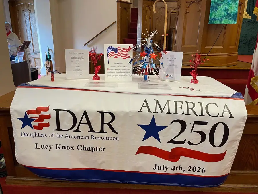 Lucy Knox Chapter America 250 display table